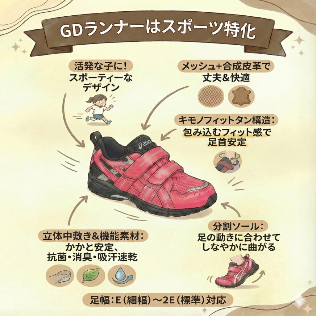 アシックスGDランナーの図解
