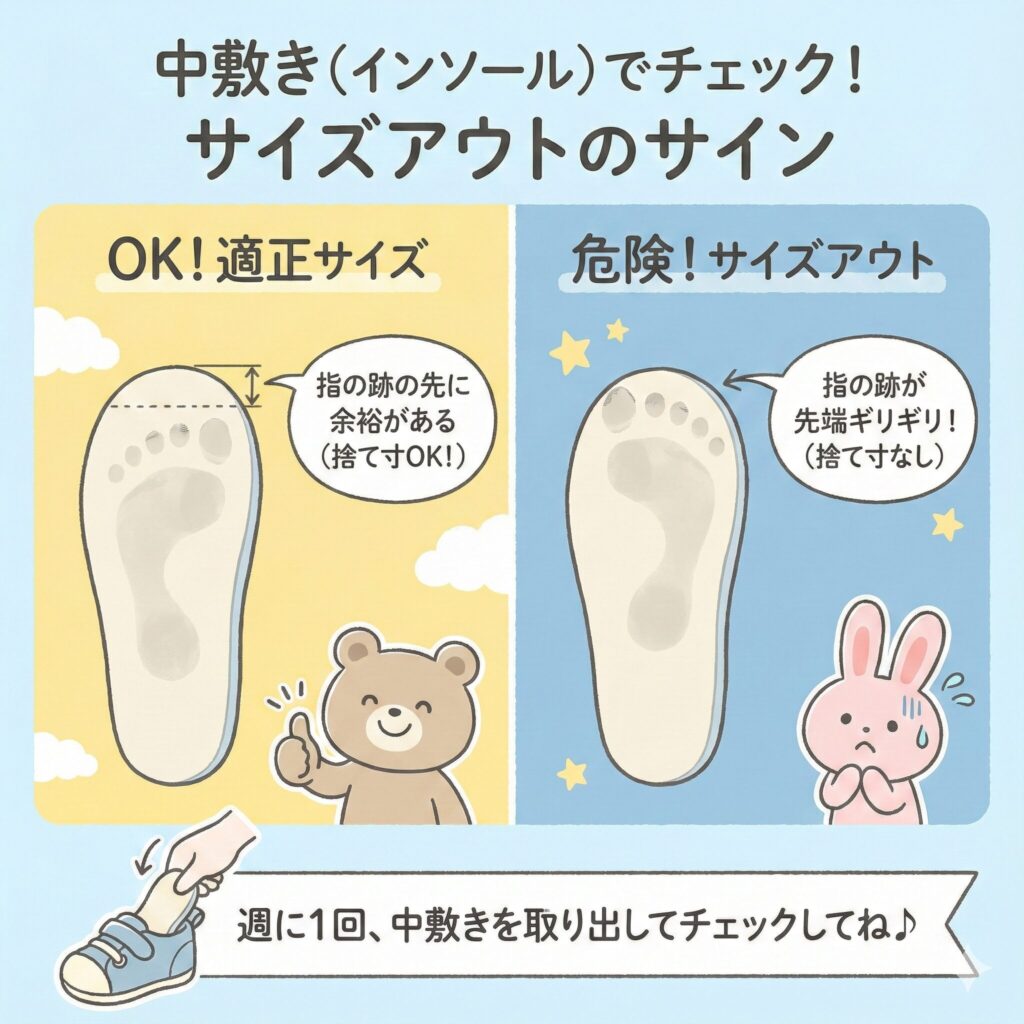 中敷き（インソール）の「指跡」チェック術