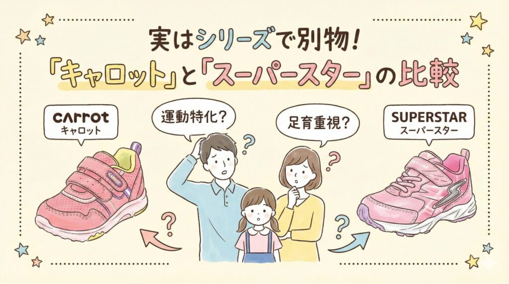 選び方を間違えると足に悪い?「キャロット」と「スーパースター」の比較