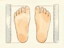 正しい足のサイズの測り方：足長