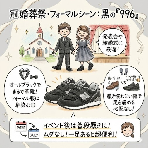 冠婚葬祭・フォーマルシーン:黒の「996」