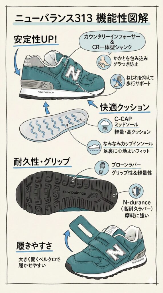 ニューバランス313の機能性