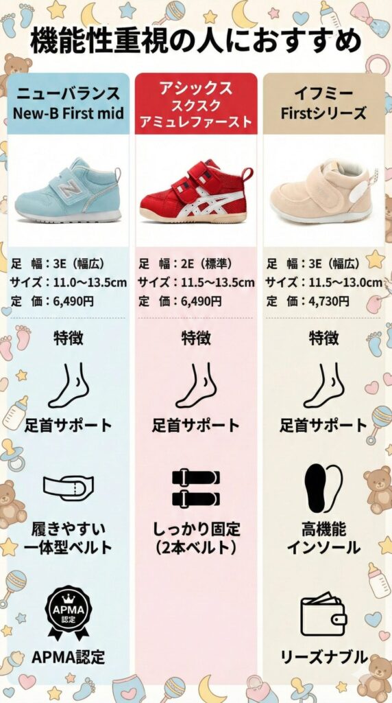 機能性重視の人におすすめのファーストシューズ