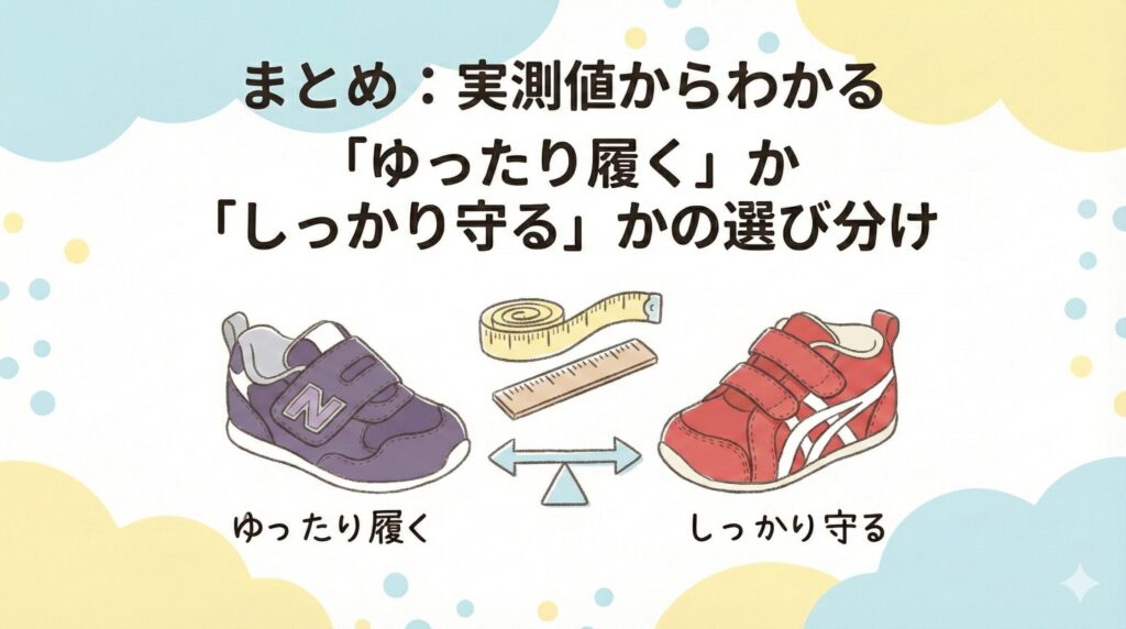 【まとめ】ニューバランスとアシックス ファーストシューズの違いと選び方