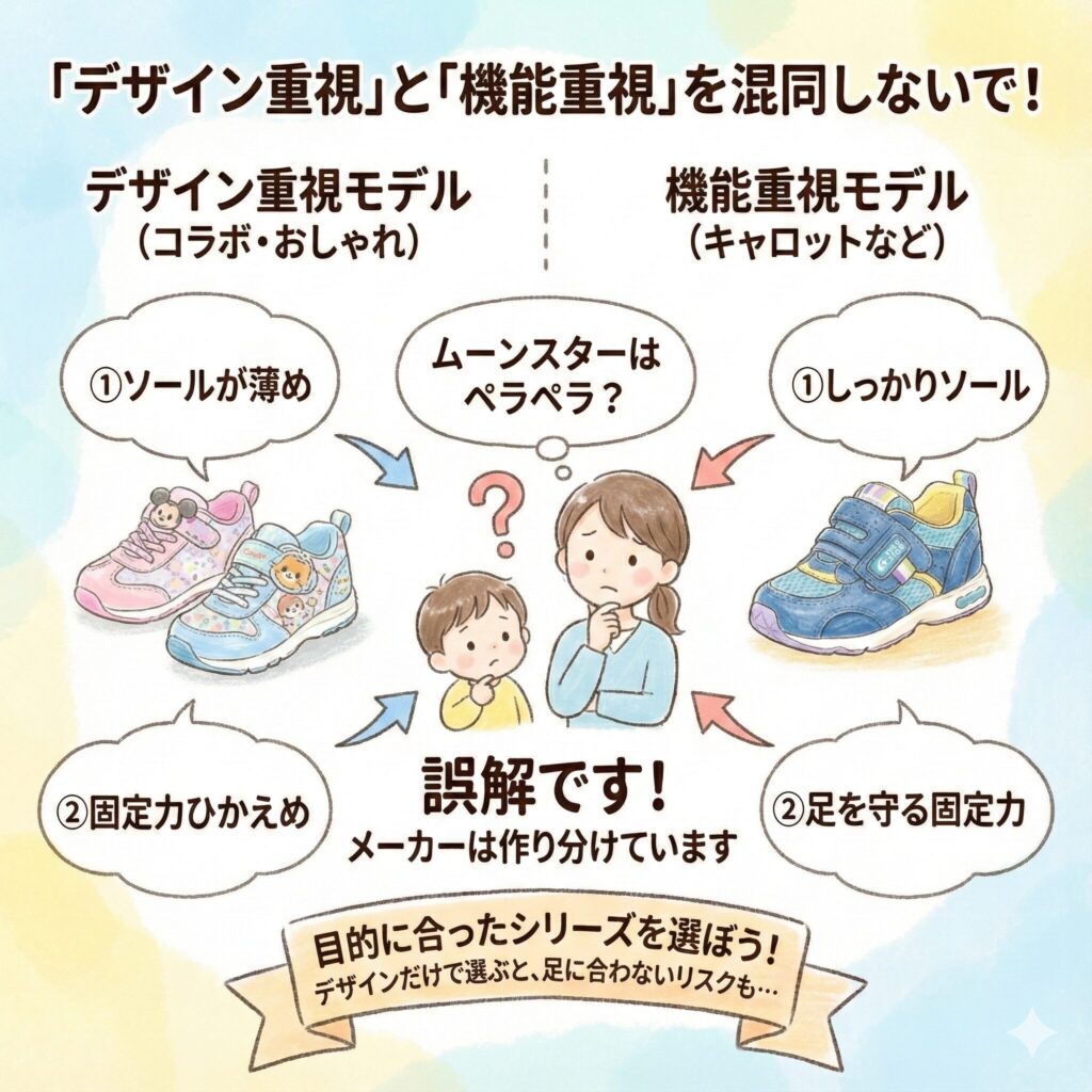 デザイン重視のモデルと機能重視のモデルが混同されている