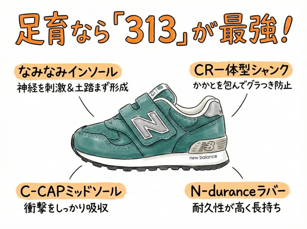 足育にはニューバランス313がおすすめ