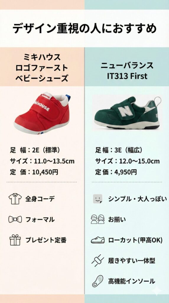 デザイン重視の人におすすめのファーストシューズ