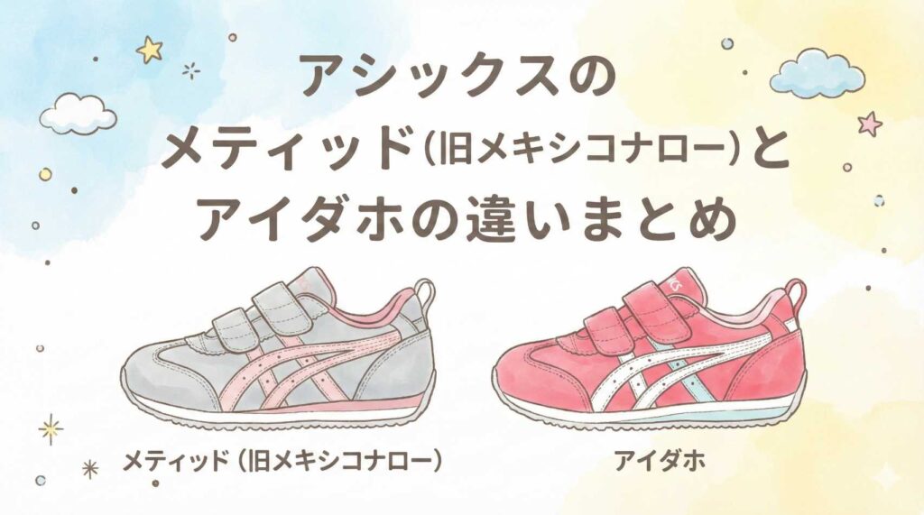 アシックスのメティッド（旧メキシコナロー）とアイダホの違いまとめ