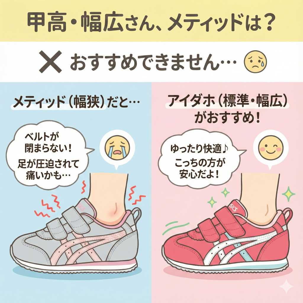 甲高幅広さんにはアイダホがおすすめ