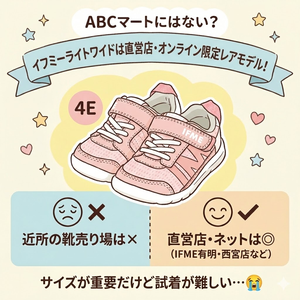 ABCマートにはない？４Eは直営店かオンライン限定のレアモデル