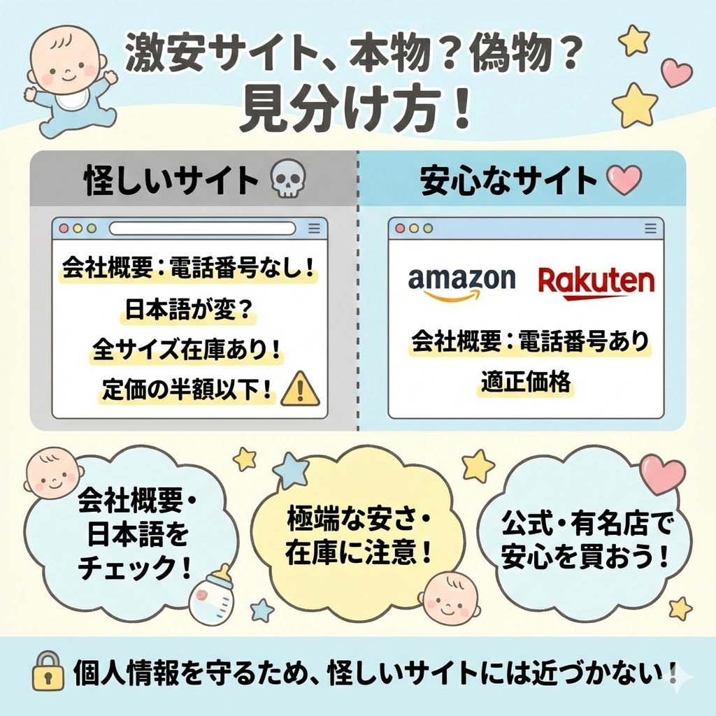 スニーカーの激安サイトの注意点