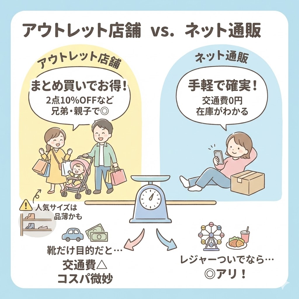 アウトレットモールVSネット通販