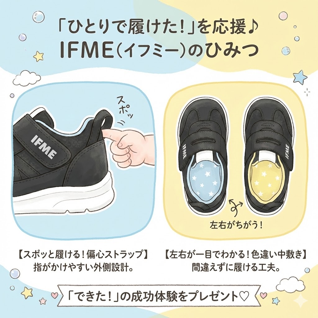 イフミーも負けてない！ストラップの持ちやすさと左右色違いの工夫