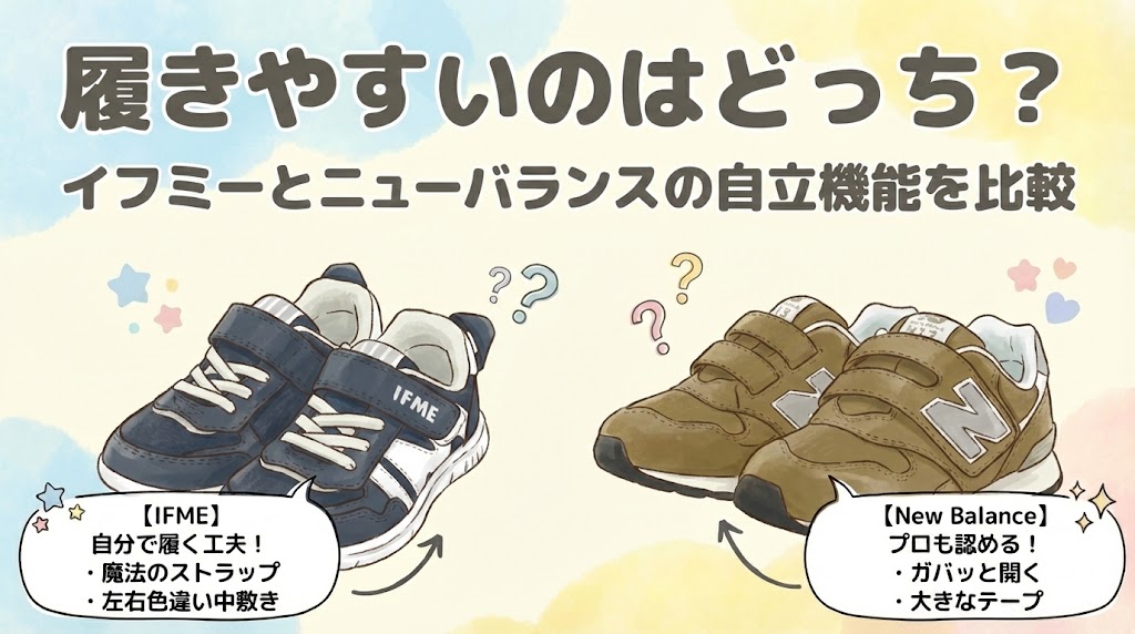 履きやすいのはどっち？イフミーとニューバランスの自立機能を比較
