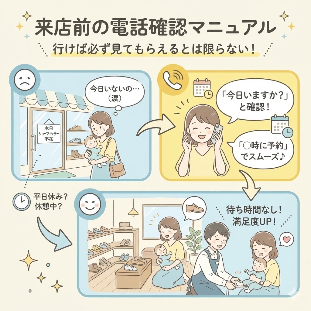 行けば必ず見てもらえるとは限らない！来店前の電話確認マニュアル