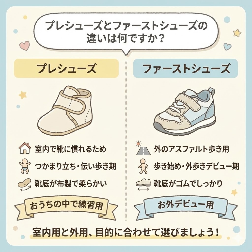 ファーストシューズとプレシューズの違い