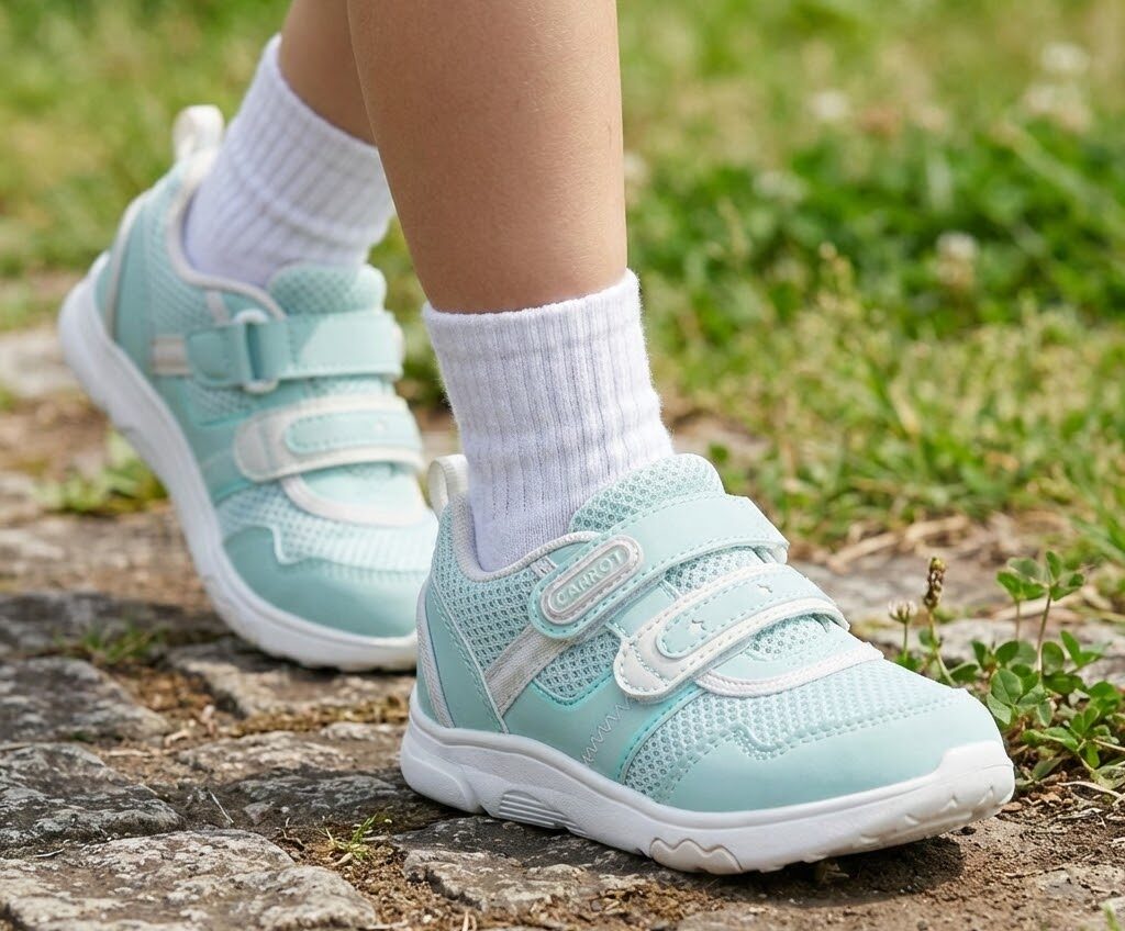 ムーンスターチャチャッとRUNドリーを履く子ども