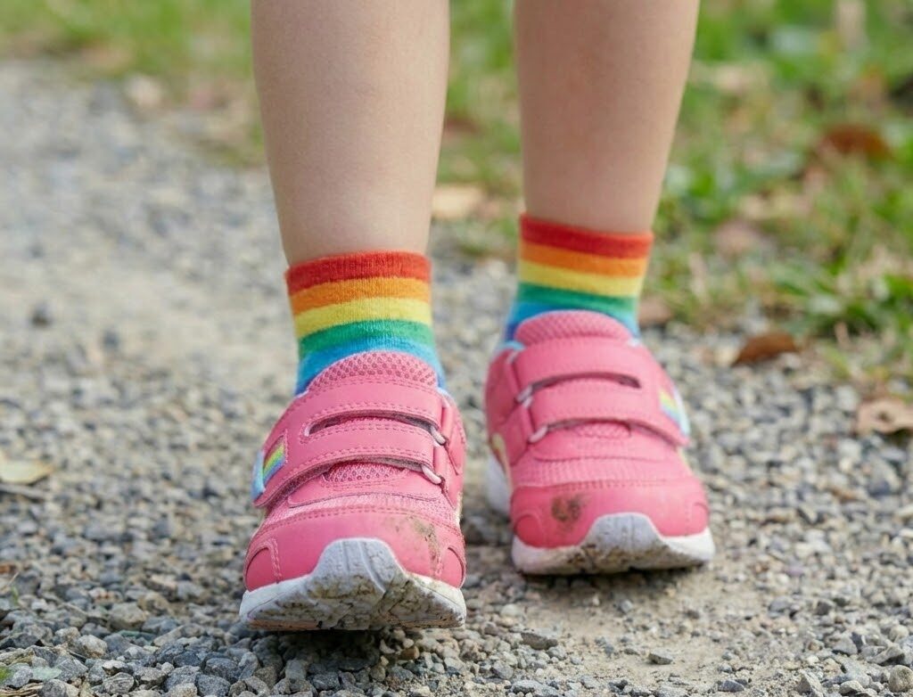 ムーンスターC2146を履く子ども