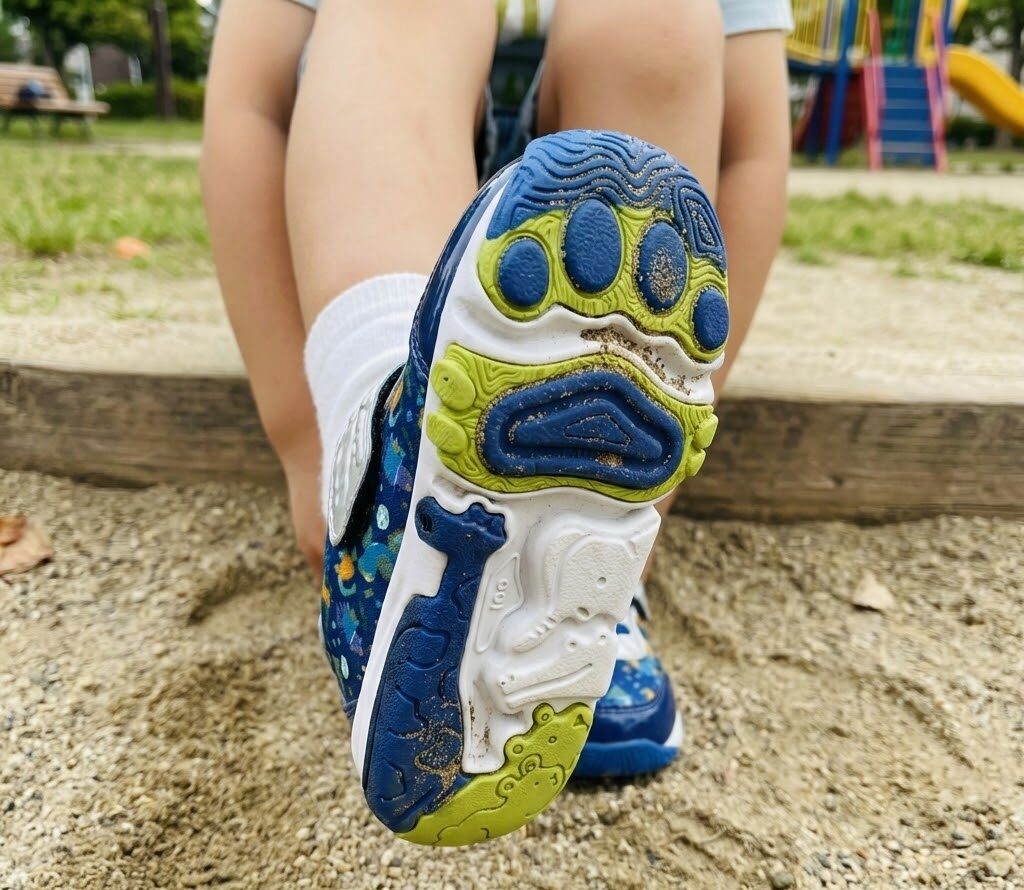 ムーンスター公園シューズを履く子ども