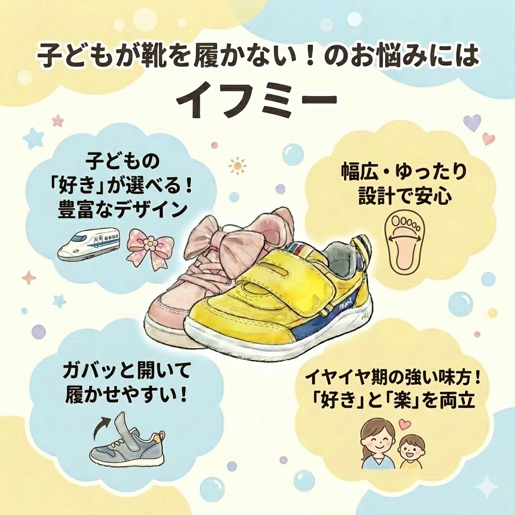 子どもが靴を履かない！のお悩みには イフミー