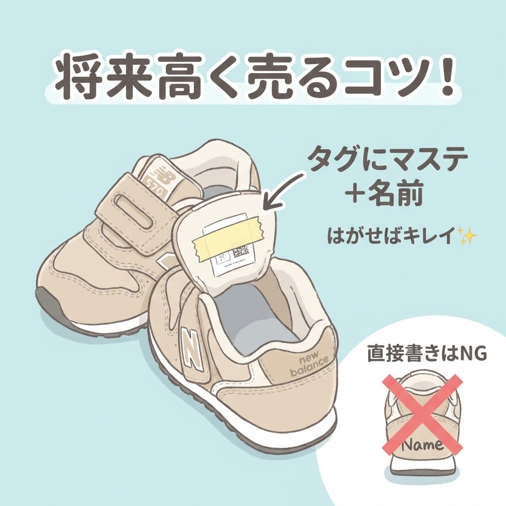 将来高く売りたいなら「靴用ネームタグ」や「マスキングテープ」を活用するのがおすすめ