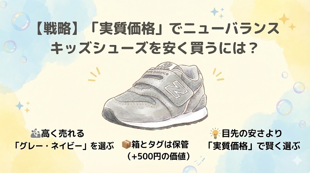 【戦略】「実質価格」でニューバランス キッズシューズを安く買うには？