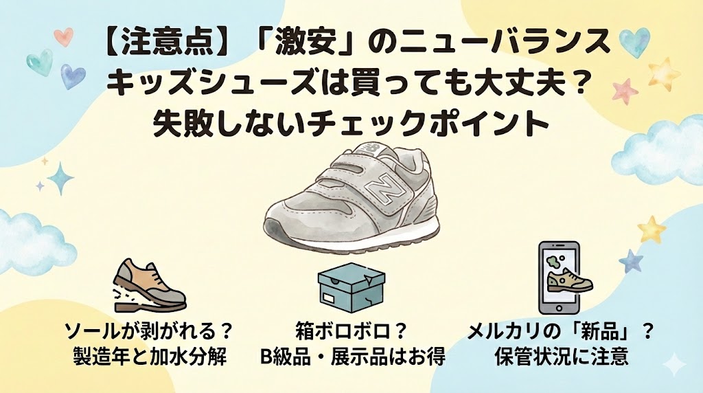 【注意点】「激安」のニューバランス キッズシューズは買っても大丈夫？失敗しないチェックポイント
