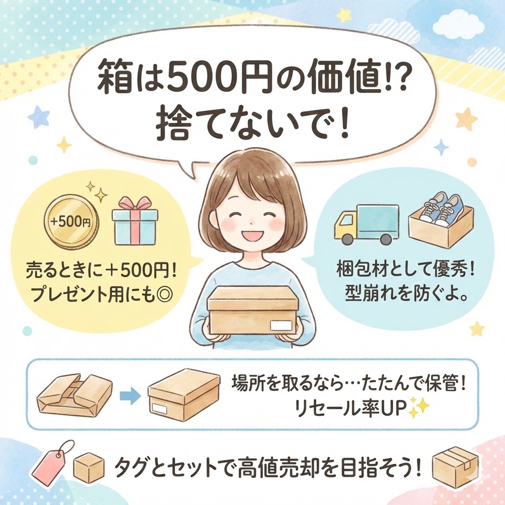 箱は500円の価値がある？配送時の梱包材として保管しておこう