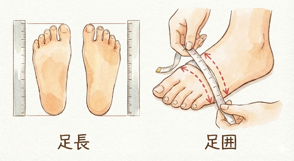 足長と足囲