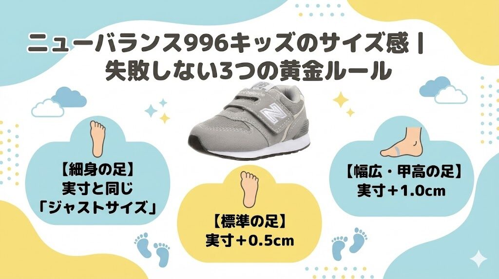 ニューバランス996キッズのサイズ感｜失敗しない3つの黄金ルール