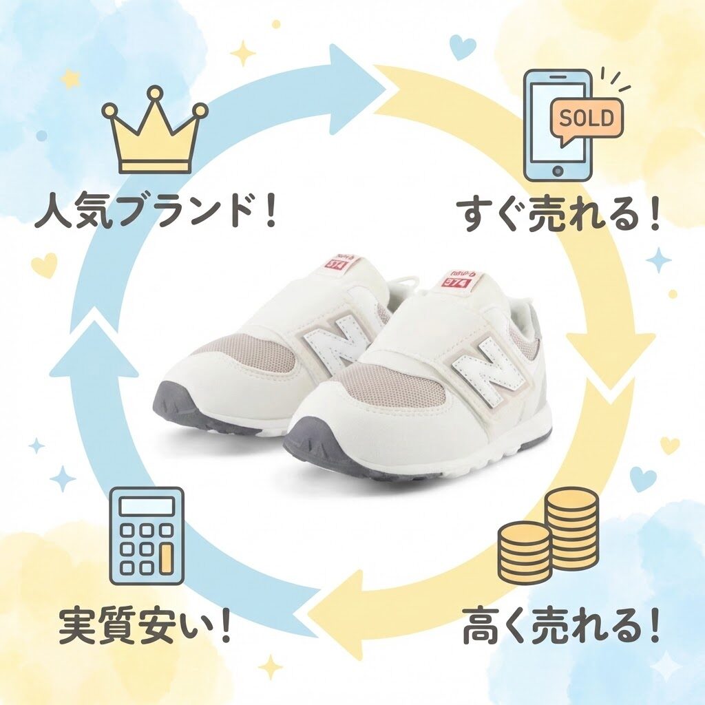 ベビー（new-b574）の場合：人気ブランドだから高く売れる
