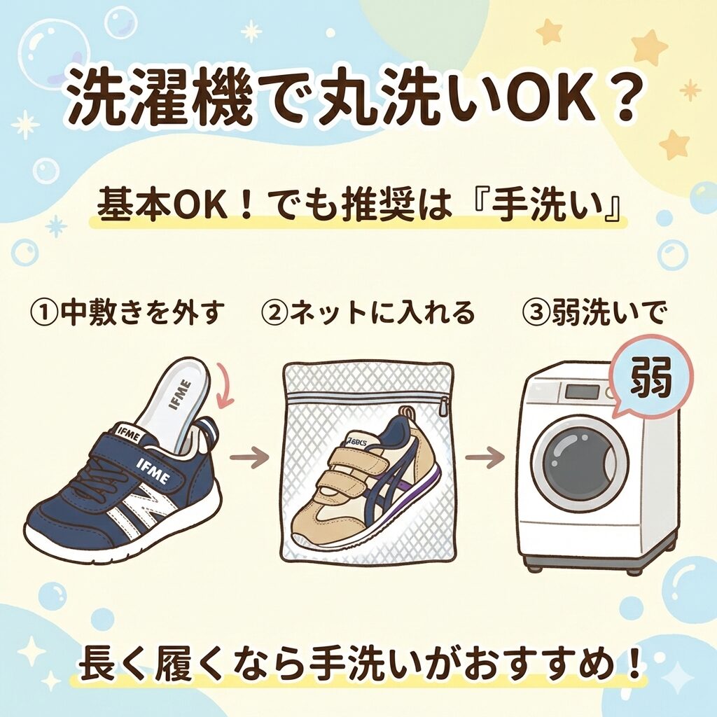 イフミーもアシックスも洗濯機より手洗い推奨