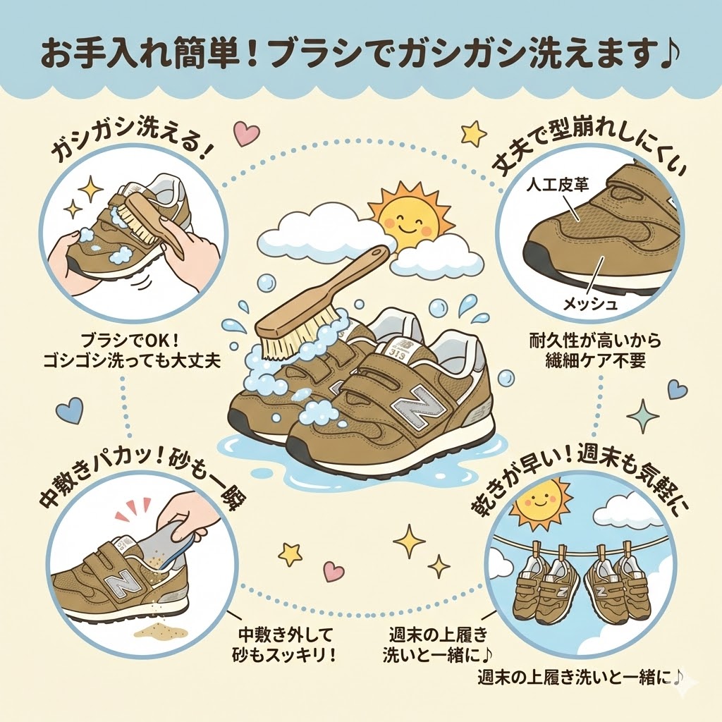 ニューバランスのお手入れは簡単