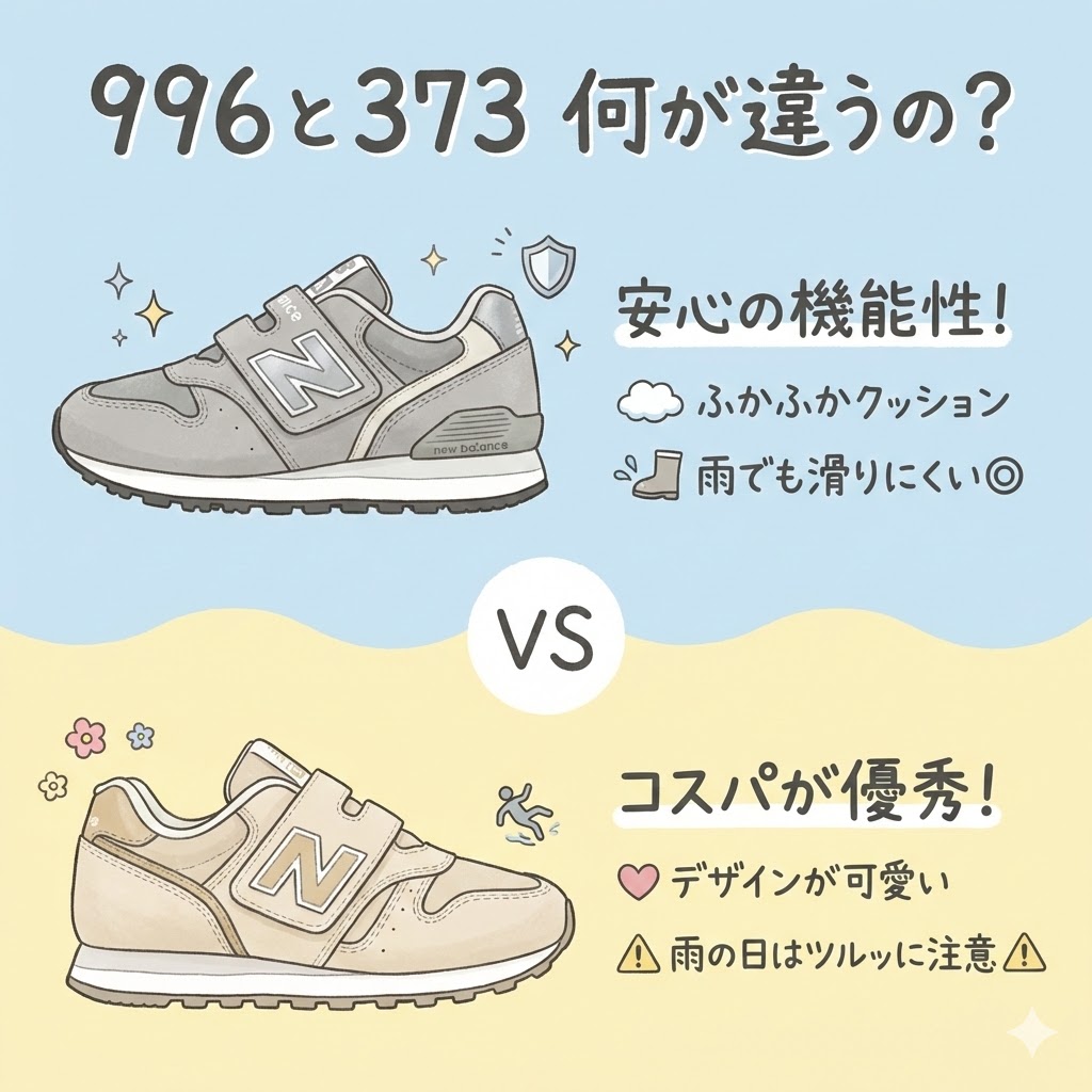 ニューバランス996と373のサイズ感の違い