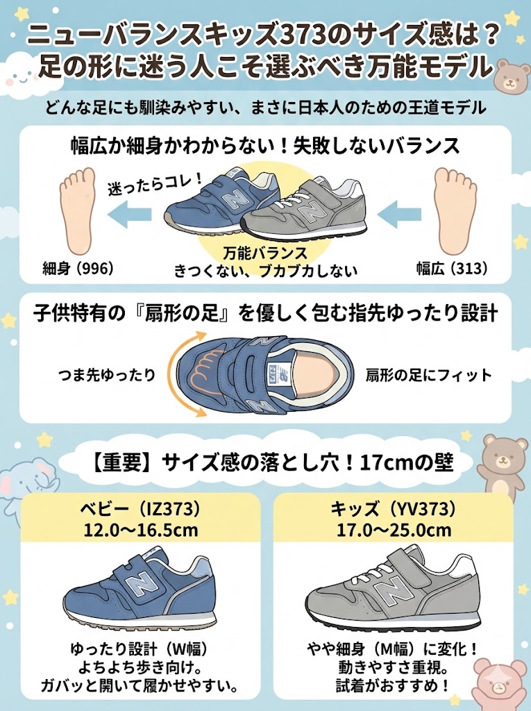 ニューバランス373のサイズ感まとめ