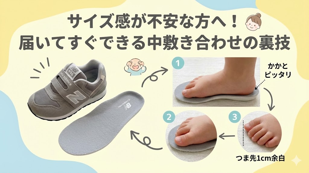 サイズ感が不安な方へ！届いてすぐできる中敷き合わせの裏技