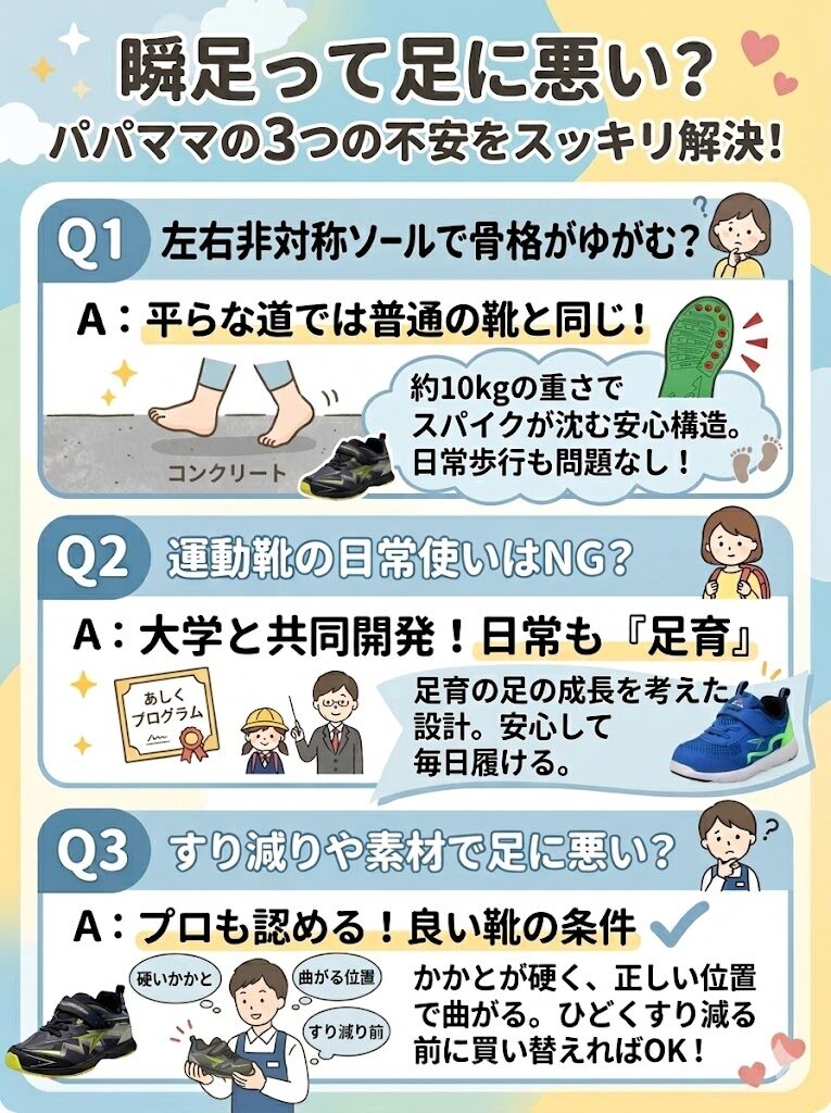 瞬足が足に良くないというのは間違い！３つのポイント