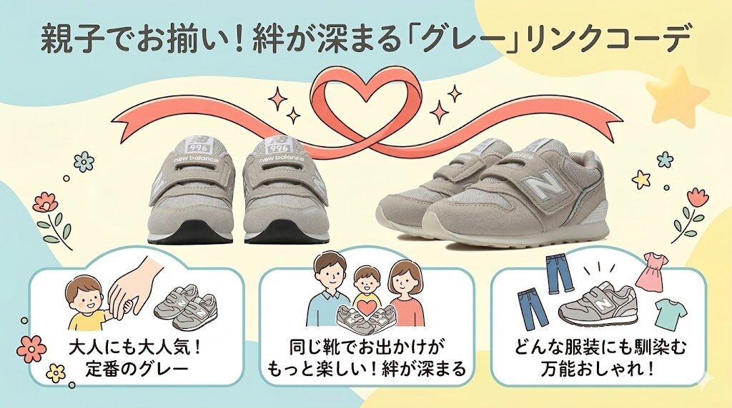 パパ・ママとお揃いしやすいのは大人にも人気のグレー