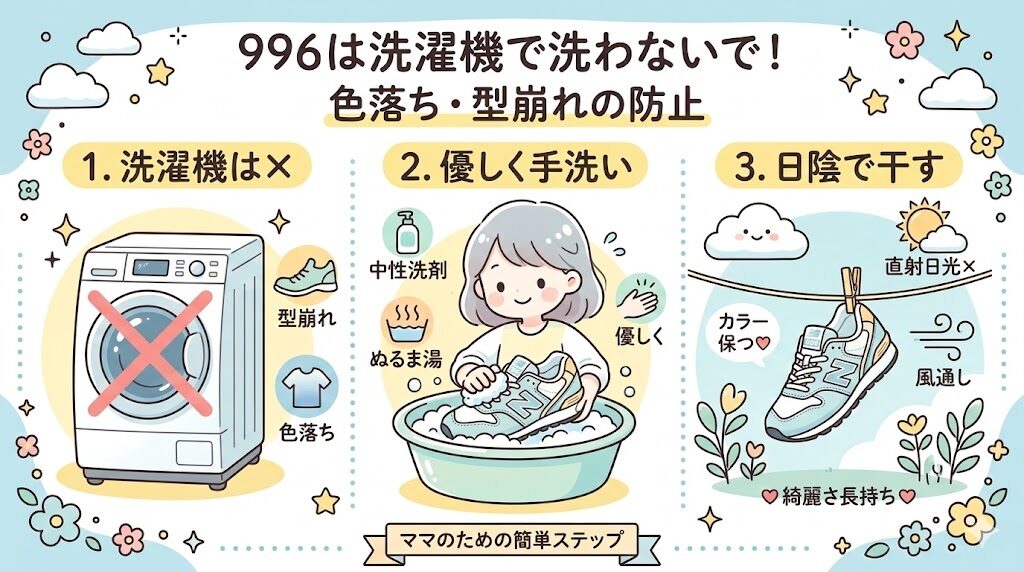 996は洗濯機で洗うのは非推奨