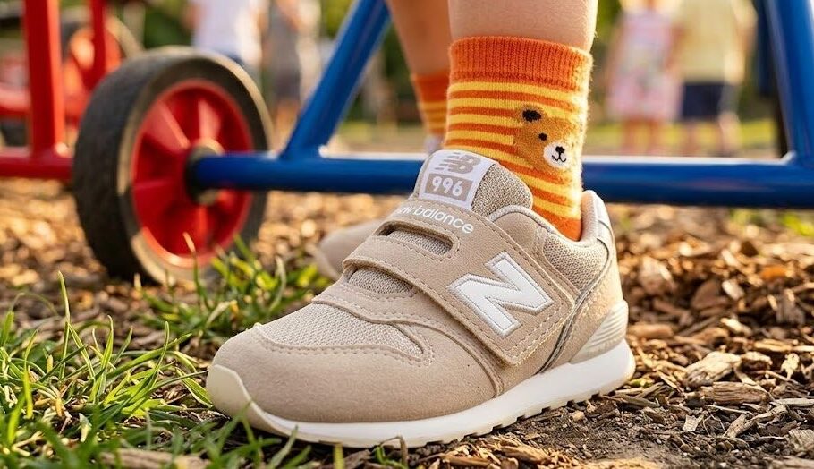 ニューバランス996ベージュを履く子ども