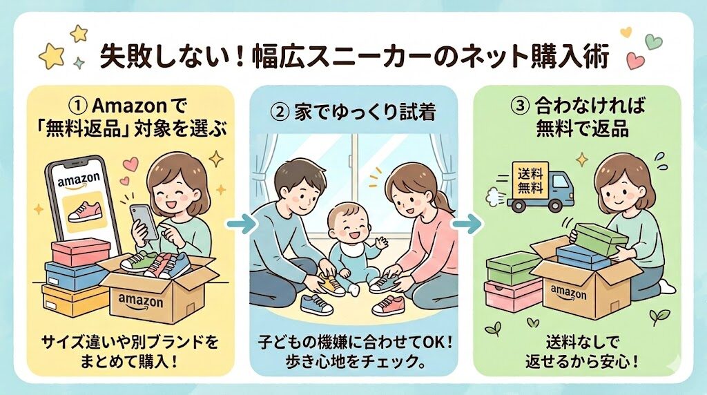 Amazonで返品無料の商品を注文すれば靴のサイズ選びに失敗しない