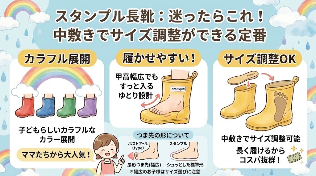 スタンプル:迷ったらこれ!中敷きでサイズ調整ができる定番