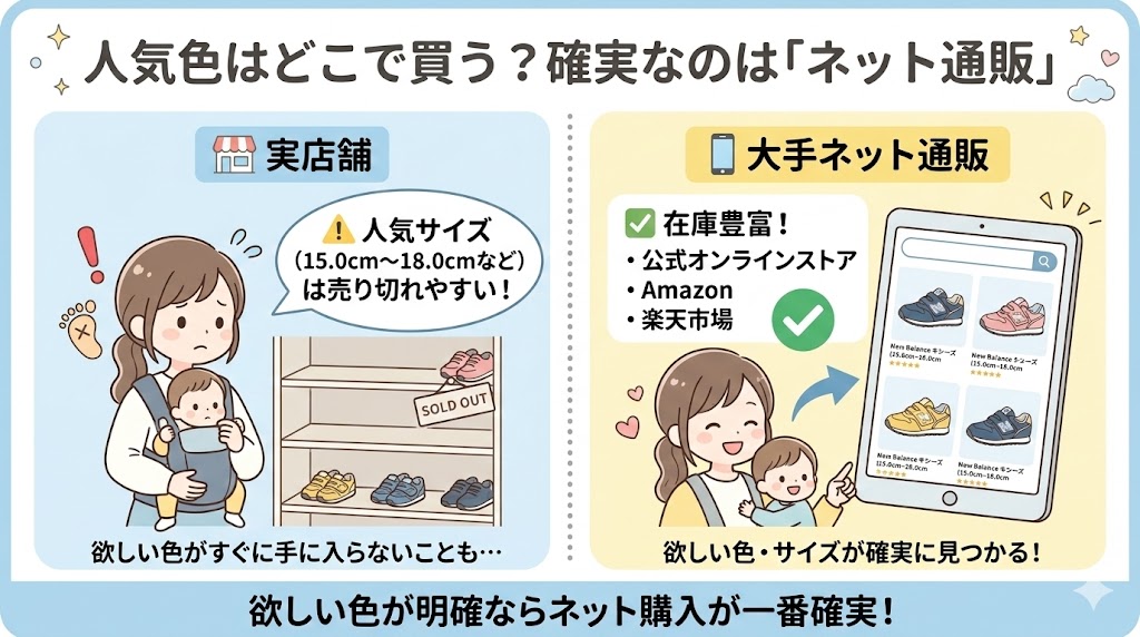 人気色はネット通販で買うのがおすすめ