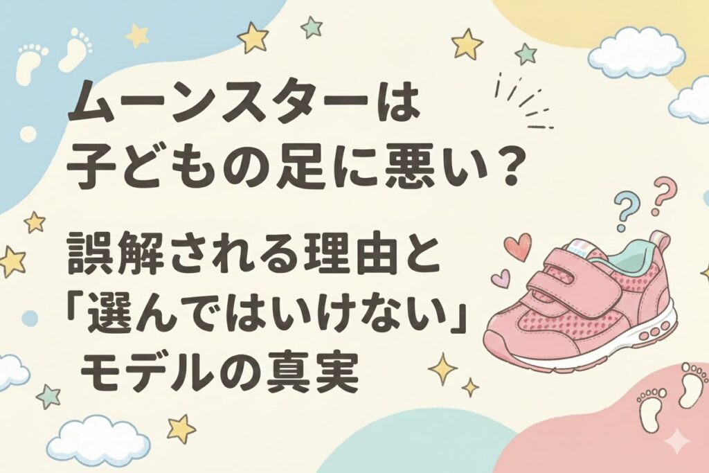 ムーンスターは子どもの足に悪い？誤解される理由と「選んではいけない」モデルの真実