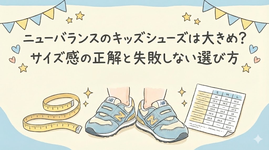 ニューバランスのキッズシューズは大きめ？サイズ感の正解と失敗しない選び方