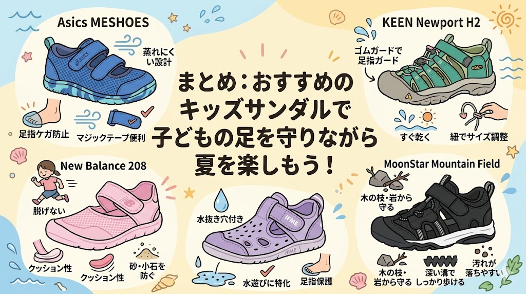 まとめ:おすすめのキッズサンダルで子どもの足を守りながら夏を楽しもう!