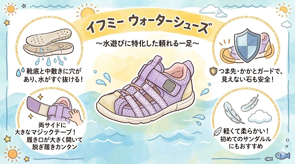 イフミー ウォーターシューズの特徴まとめ