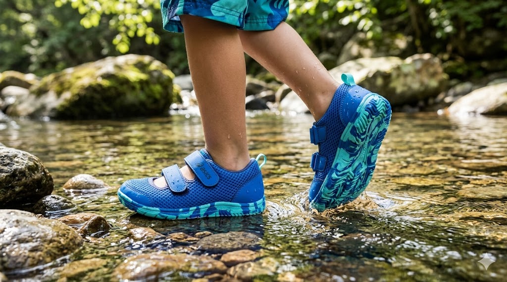 アシックスMESHOESを履く子ども