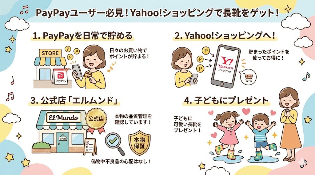 PayPayユーザーならYahoo!ショッピング!ボストアールの長靴公式店の取り扱いあり