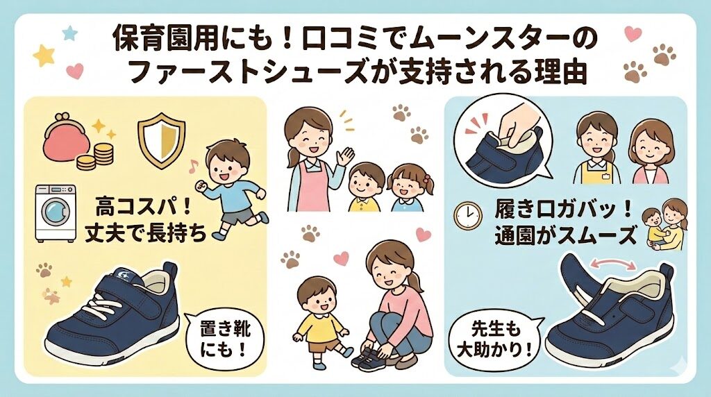 保育園用にも！口コミでムーンスターのファーストシューズが支持される理由